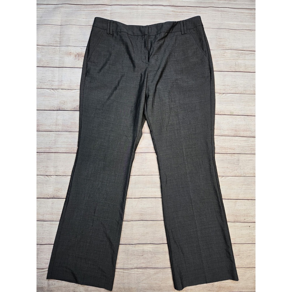 New York & Company Gray Stretch Dress Pants Women's Size 14 Average Straight Leg